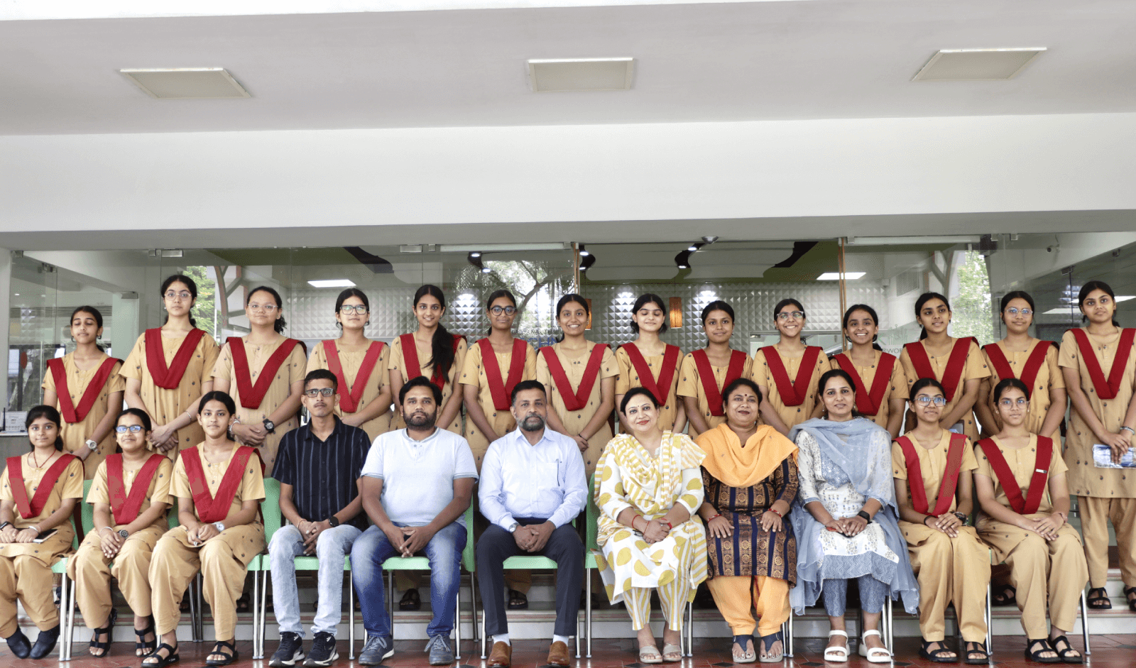 CEO Technopark, Col Sanjeev Nair (Retd) with the staff and students of Mayo College for Girls, Ajmer, Rajasthan.