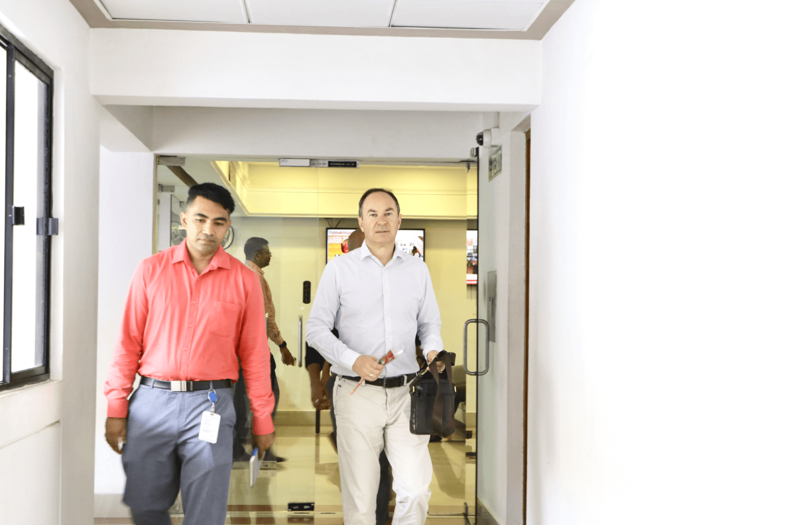 Mr. Hans-Joerg Hoertnagl, Austrian Trade Commissioner and Commercial Counsellor, arriving at Technopark.