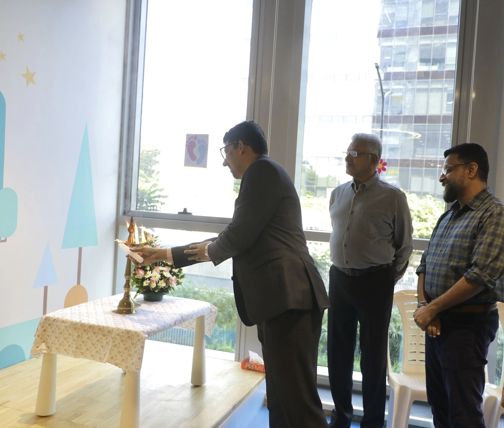 Mr. Tobby Simon, Board of Trustees, Global Public School, and CEO, Synergia Consultants Pvt Ltd.,  Bangalore, lighting the lamp.