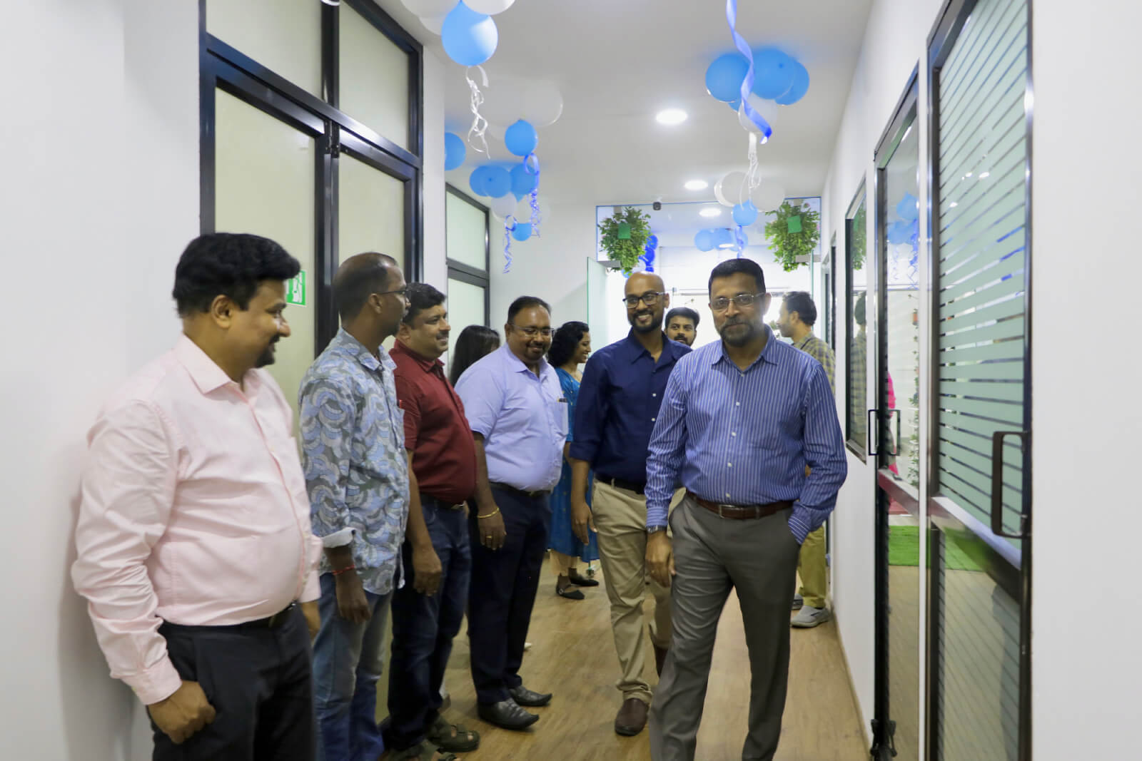 Col Sanjeev Nair (Retd) arriving at Prophaze's new office at Technopark Phase I.