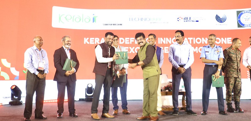 MoU agreement - Col Sanjeev Nair (Retd), CEO Technopark, and Mr. Anoop Ambika, CEO, KSUM.