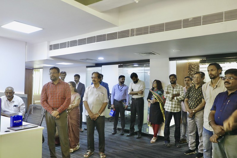 CEO Technopark with guests and employees at the Ateam Soft Solutions new office launch.