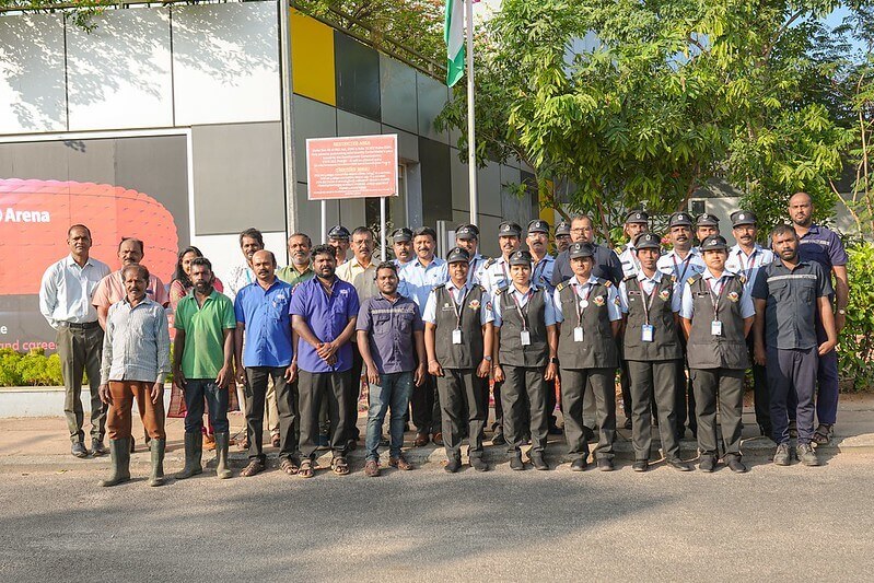 Shri Madhavan Praveen with Technopark Phase III staff.