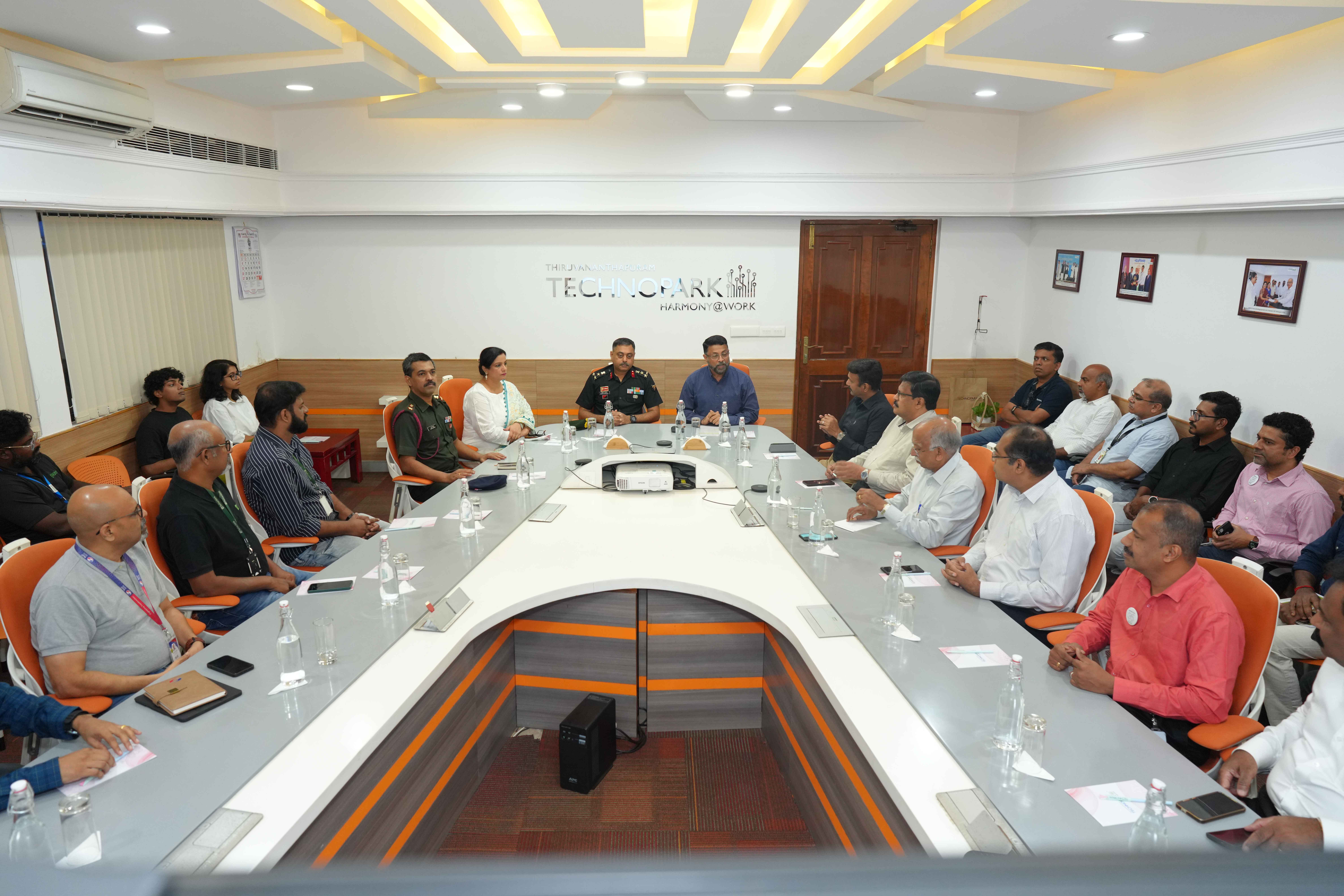 Delegation From Thiruvananthapuram Military Station Visits Technopark to Explore Defence Innovation Synergies